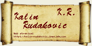 Kalin Rudaković vizit kartica